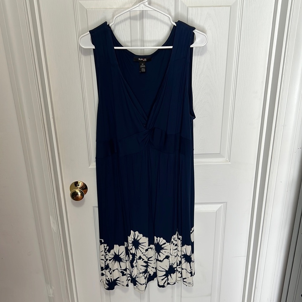 Navy sleeveless dress
